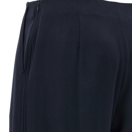 Max Mara Blue Silk Casual Pants