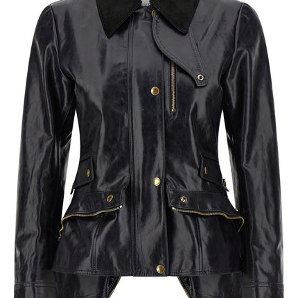 Alexander McQueen Black Cowhide Leather Jacket