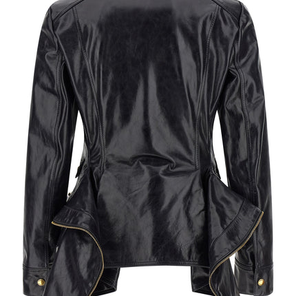 Alexander McQueen Black Cowhide Leather Jacket