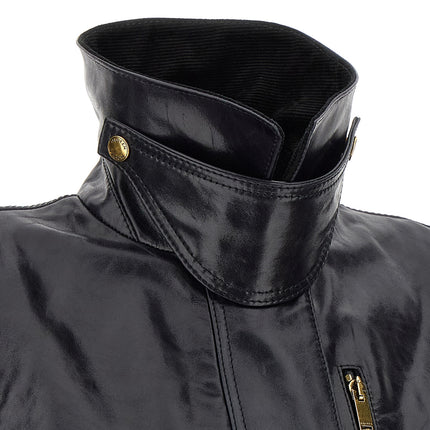 Alexander McQueen Black Cowhide Leather Jacket