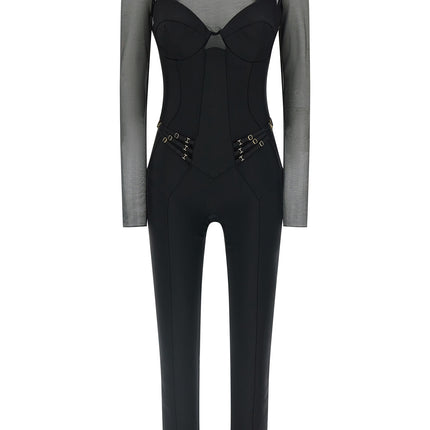 Elisabetta Franchi Black Polyamide Jumpsuit