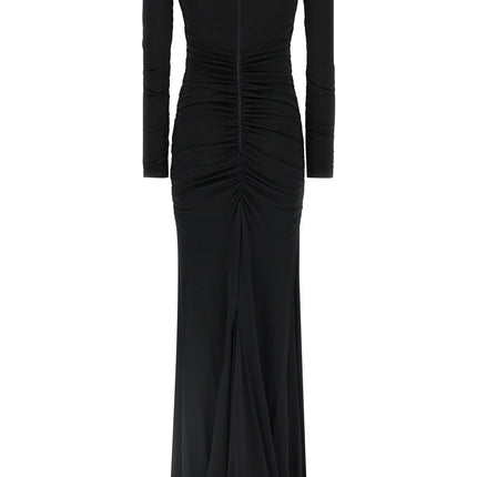 Elisabetta Franchi Black Viscose Long Dress