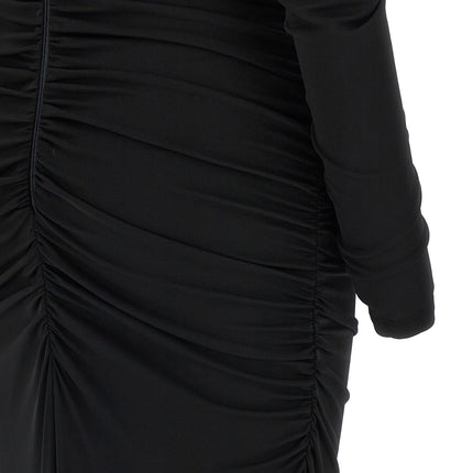 Elisabetta Franchi Black Viscose Long Dress