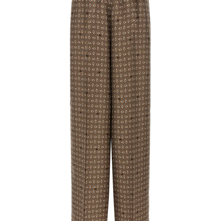 Max Mara Brown Silk Casual Pants