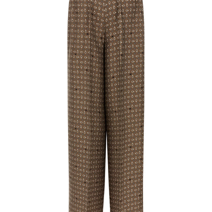 Max Mara Brown Silk Casual Pants