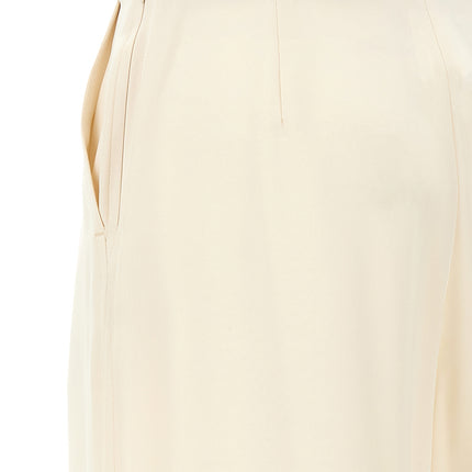 Max Mara White Silk Casual Pants