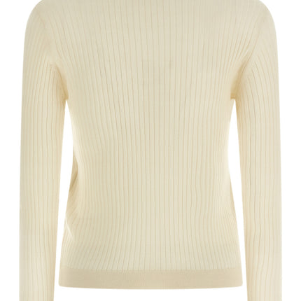 Max Mara White Cashmere Polo Shirt