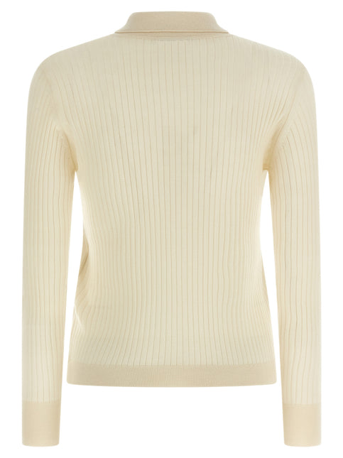Max Mara White Cashmere Polo Shirt