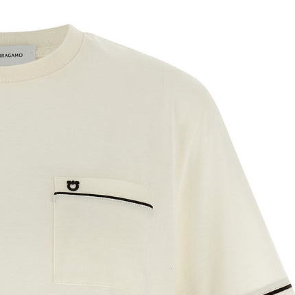 Ferragamo Beige Cotton T-Shirt