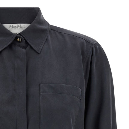 Max Mara Gray Silk Blouse