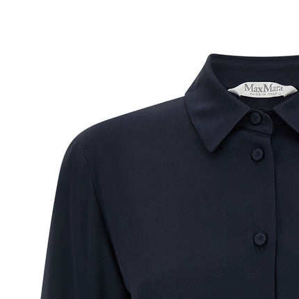Max Mara Blue Silk Blouse