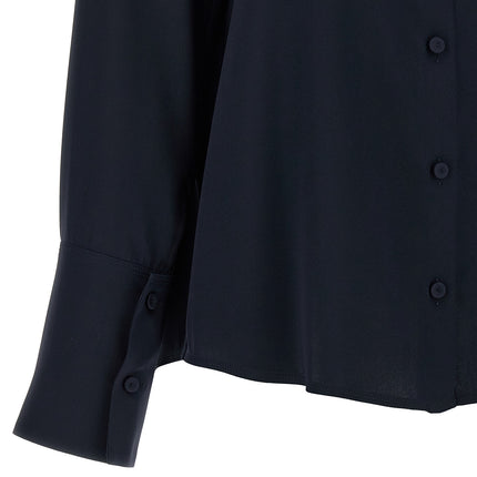 Max Mara Blue Silk Blouse