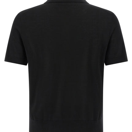 Dsquared² Black Wool Polo Shirt