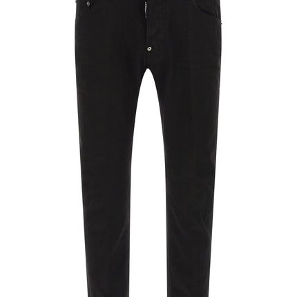Dsquared² Black Cotton Straight-Leg Jeans