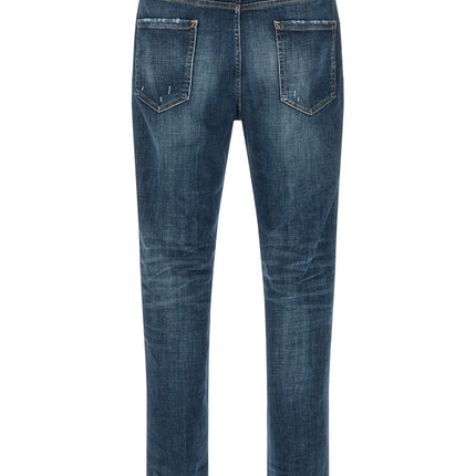 Dsquared² Blue Cotton Straight-Leg Jeans
