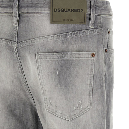 Dsquared² Gray Cotton Straight-Leg Jeans