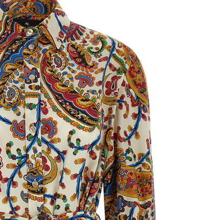 Etro Multicolor Cotton Midi Dress