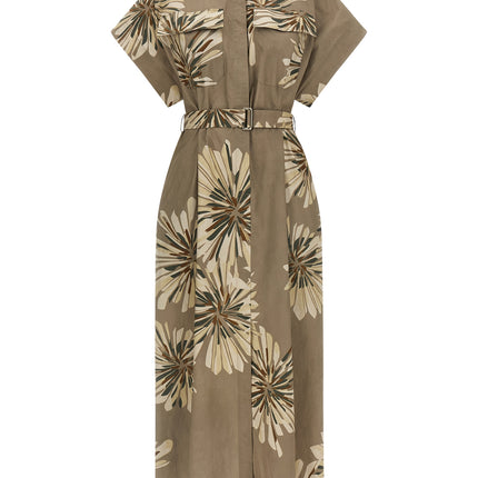 Brunello Cucinelli Bicolor Cotton Long Dress