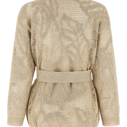 Brunello Cucinelli Beige Linen Cardigan