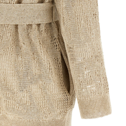 Brunello Cucinelli Beige Linen Cardigan