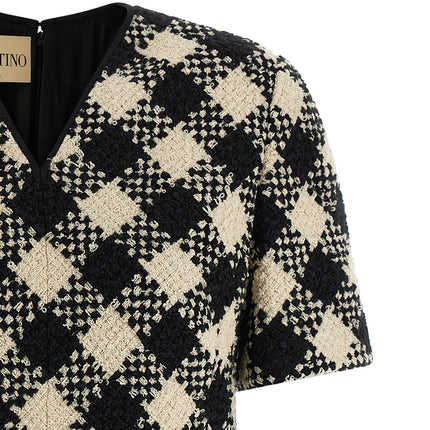 Valentino Garavani Bicolor Cotton Short Dress