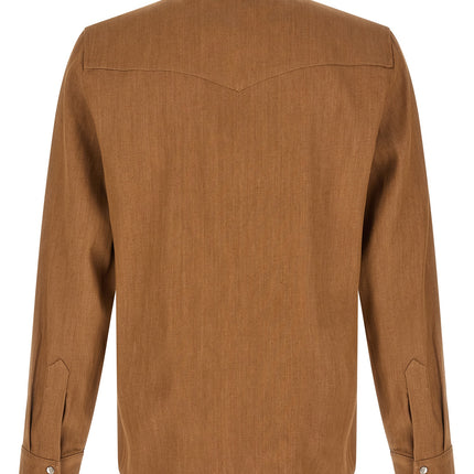 A.P.C. Brown Cotton Blouse
