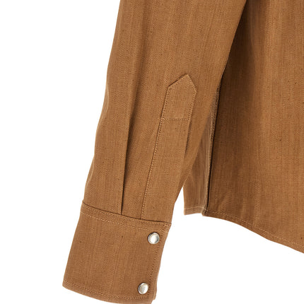 A.P.C. Brown Cotton Blouse