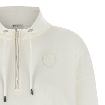 Brunello Cucinelli White Cotton Sweatshirt