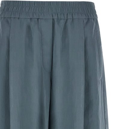 Brunello Cucinelli Blue Cotton Casual Pants