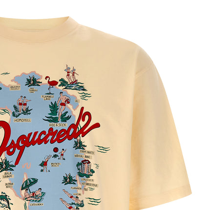 Dsquared² Beige Cotton T-Shirt