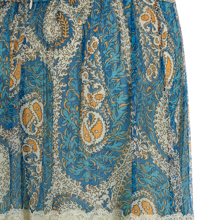 Etro Blue Silk Mini Skirt