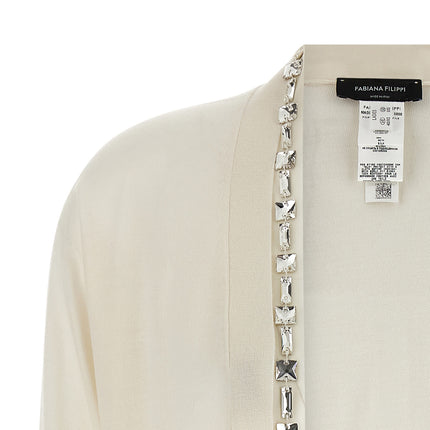 Fabiana Filippi White Cashmere Cardigan