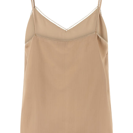Fabiana Filippi Beige Viscose Tank Tops