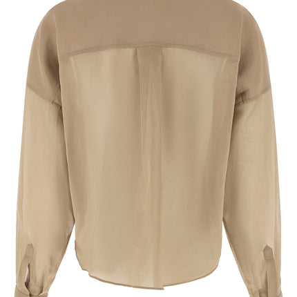 Brunello Cucinelli Beige Cotton Blouse