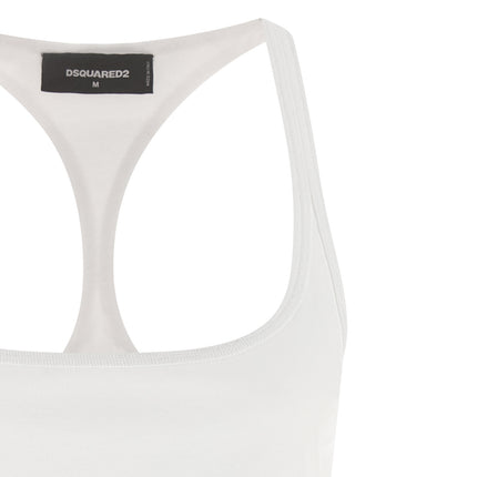 Dsquared² White Cotton Tank Tops