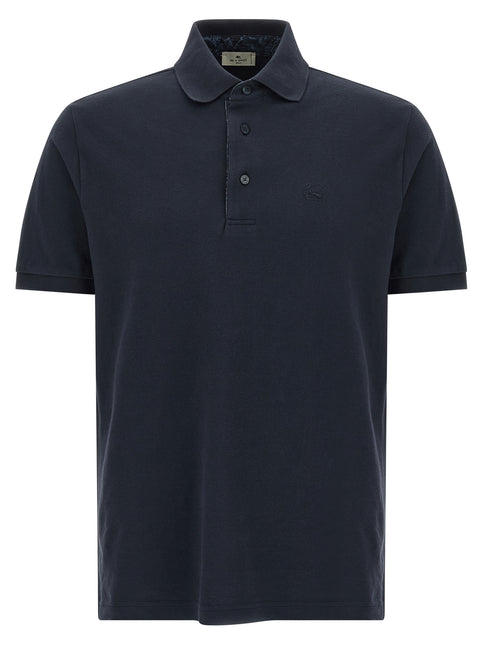 Etro Blue Cotton Polo Shirt