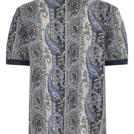 Etro Blue Cotton Polo Shirt