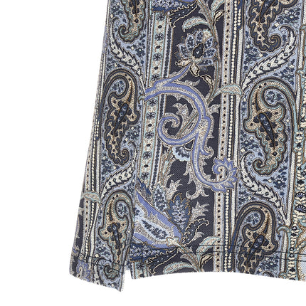 Etro Blue Cotton Polo Shirt