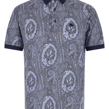 Etro Blue Cotton Polo Shirt