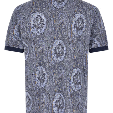 Etro Blue Cotton Polo Shirt