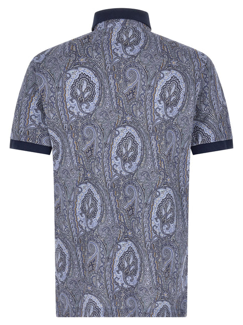 Etro Blue Cotton Polo Shirt