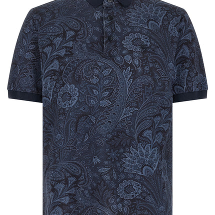 Etro Blue Cotton Polo Shirt