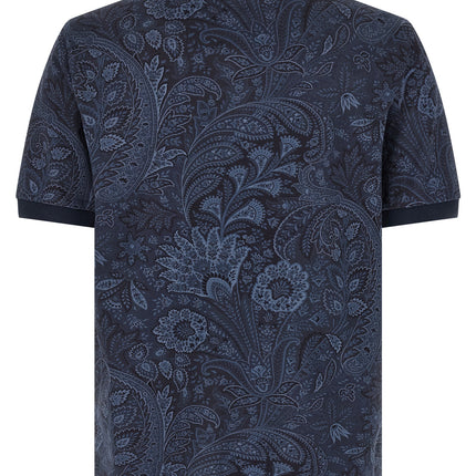 Etro Blue Cotton Polo Shirt