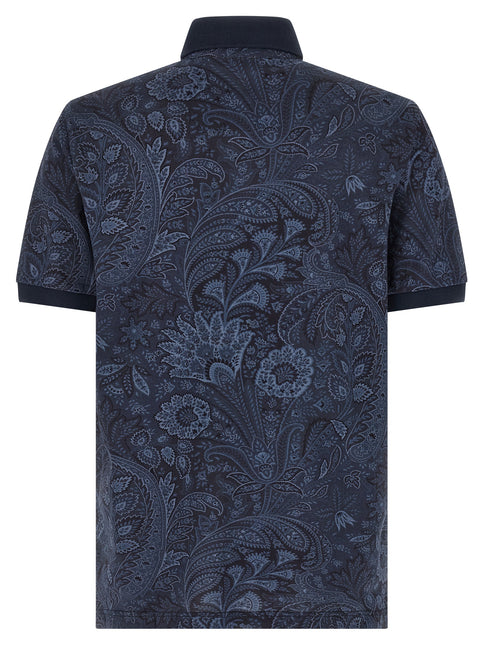 Etro Blue Cotton Polo Shirt