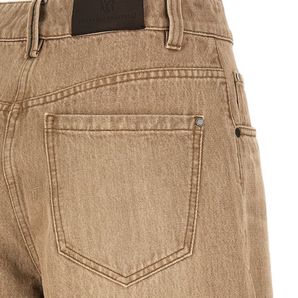 Brunello Cucinelli Beige Cotton Jeans Denim