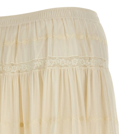 Ermanno Scervino White Cotton Mini Skirt