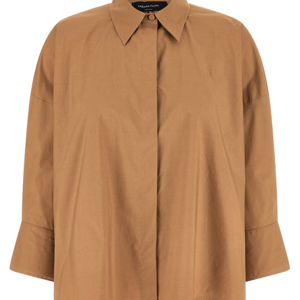 Fabiana Filippi Brown Cotton Blouse