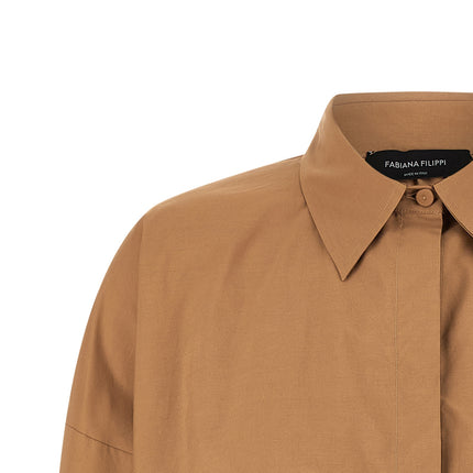 Fabiana Filippi Brown Cotton Blouse
