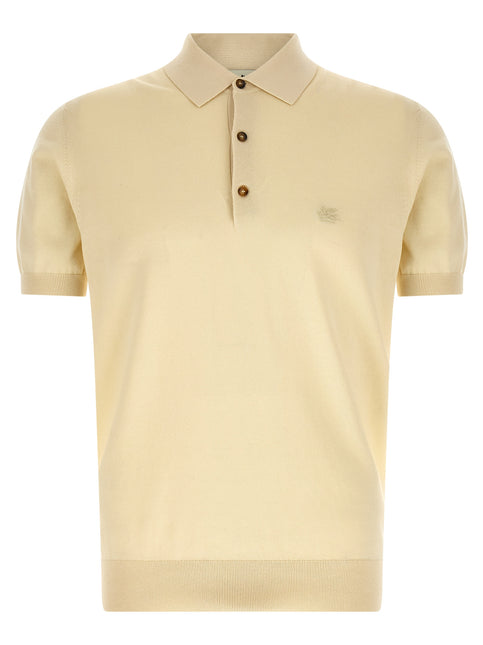 Etro Beige Cotton Polo Shirt