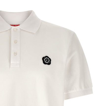 Kenzo White Cotton Polo Shirt